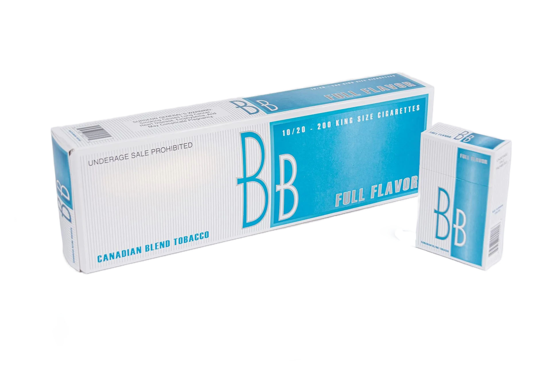 bb full flavor carton and pack